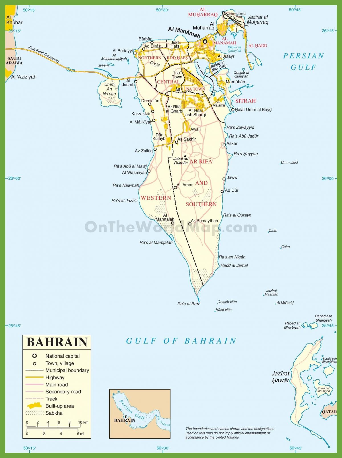 Bahrain Städte anzeigen