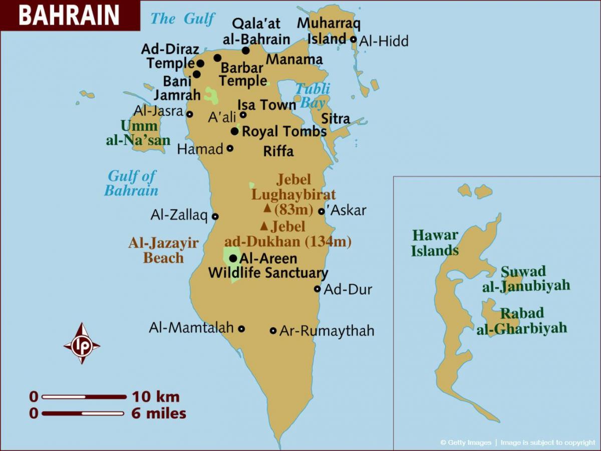 al Bahrain Karte