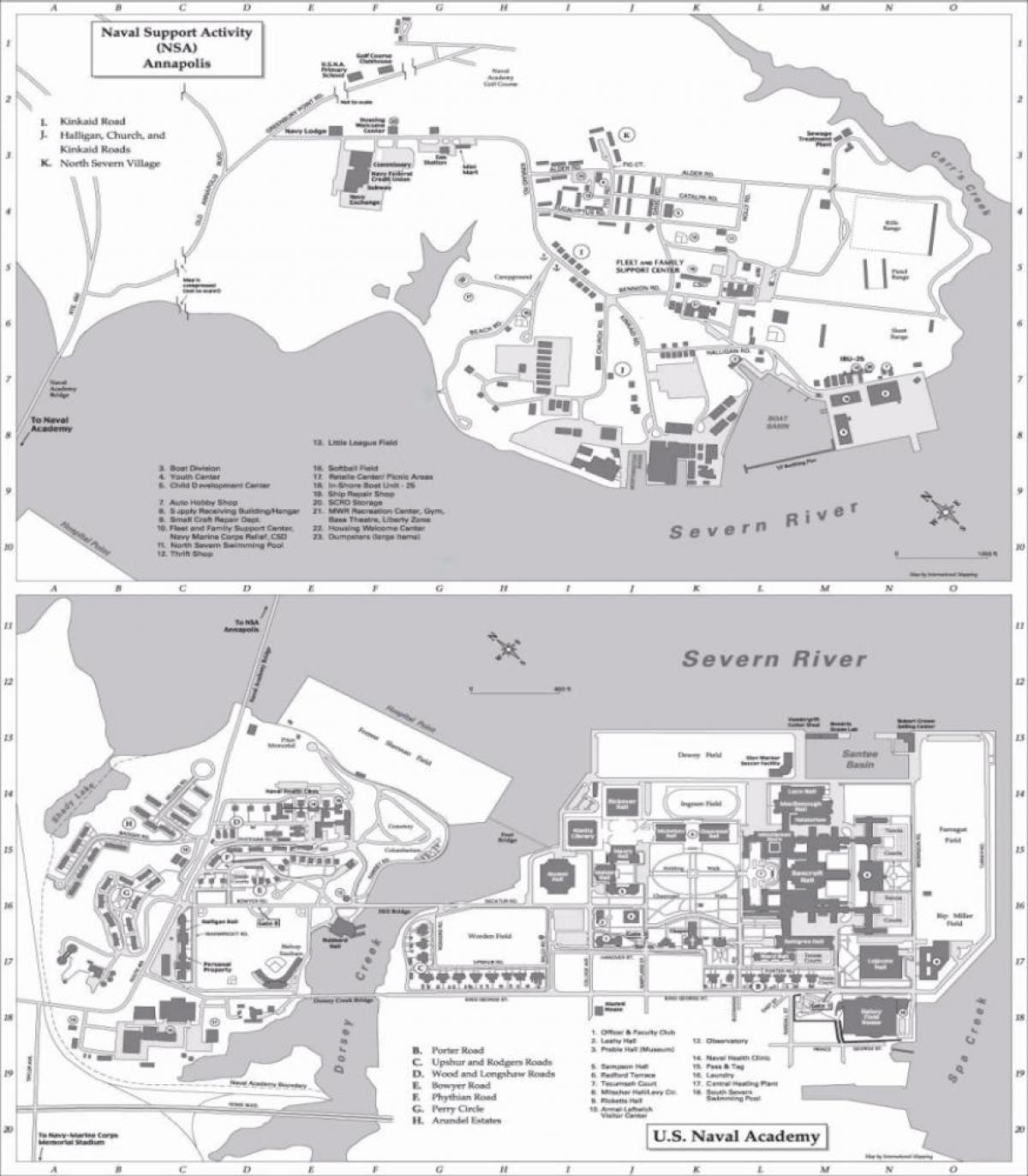 Karte von nsa Bahrain 