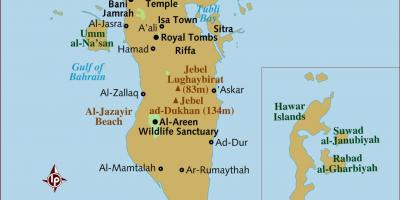 Bahrain auf der Karte
