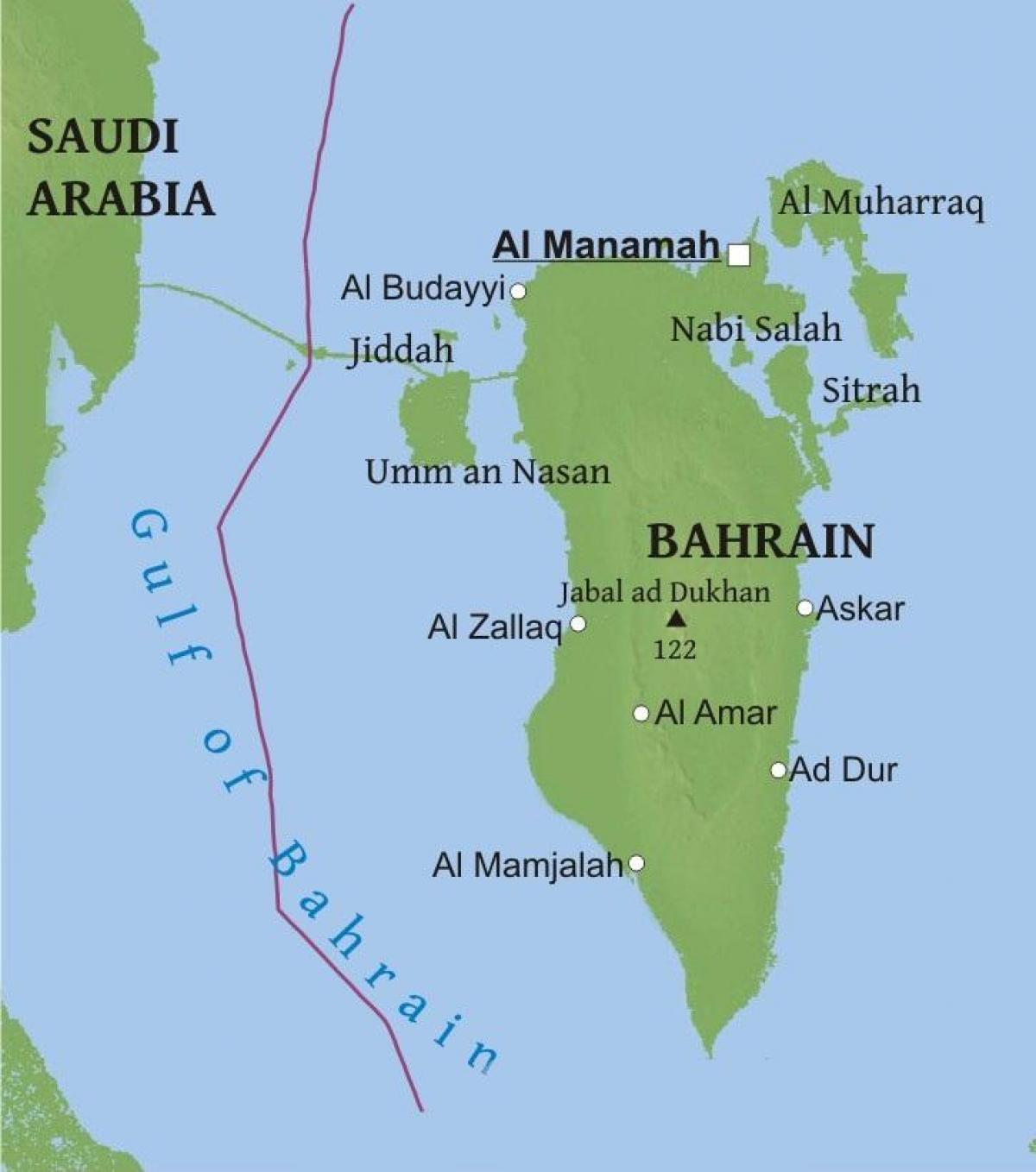 Karte von Bahrain-Brücke