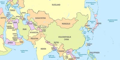 Karte von Bahrain in Asien