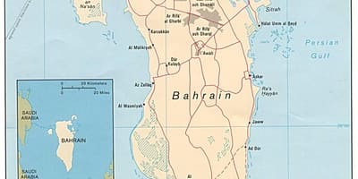 Karte von Bahrain exhibition road