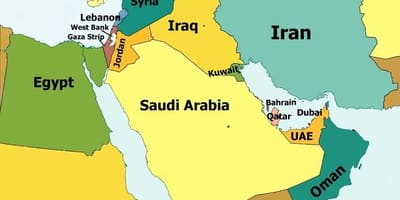Karte von Bahrain und Umgebung